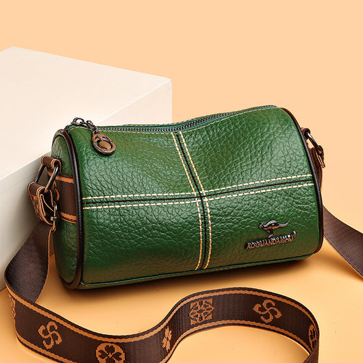 Bolso de Cuero Genuino para Mujer con Costuras Artesanales