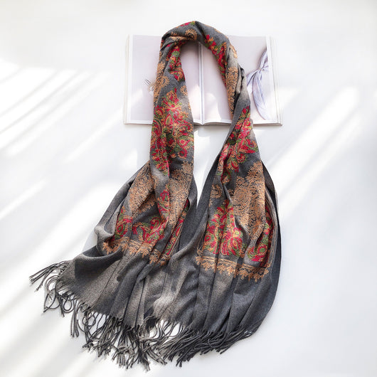 Chal Étnico Vintage con Bordado Artesanal para Mujer - Image 12