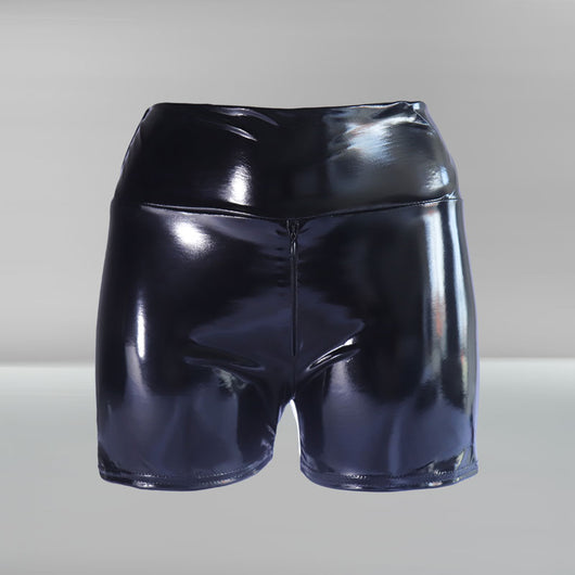 Pantalones Cortos de Cuero para Hombre con Cierre Invisible y Espejo Integrado - Image 2