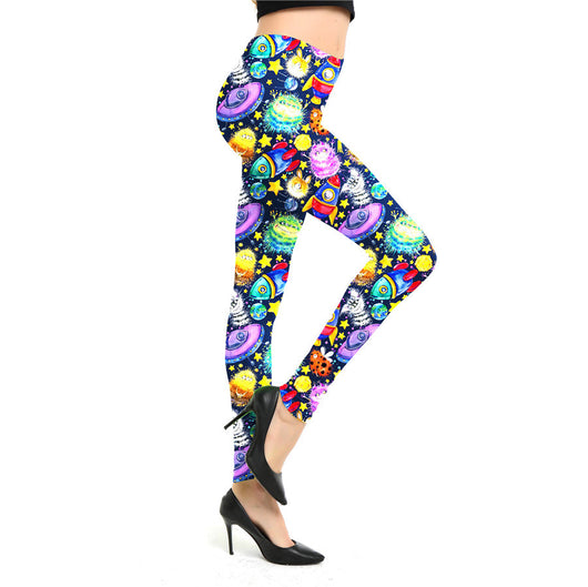 Leggings Estampado Graffiti Cartoon Abstracto Europeo y Americano para Mujer - Image 7
