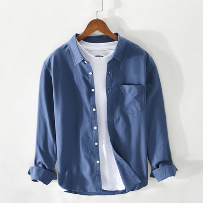 Camisa Hombre Manga Larga Oxford Transpirable Corte Suelto Artesanal - Image 13
