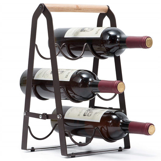 Botellero Metálico de Escritorio - Organizador Elegante para Vinos - Image 5