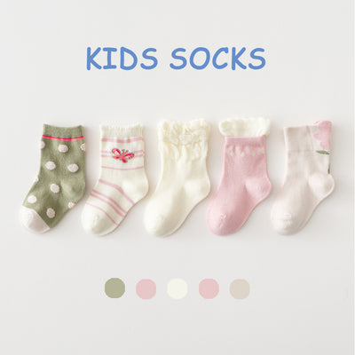 5 Pares de Calcetines Finos para Niños Primavera y Verano - Image 2