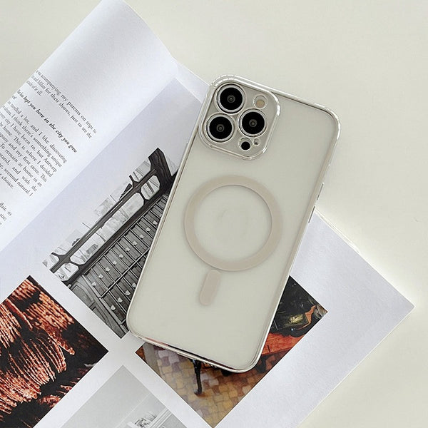 Funda Magnética para Celular con Marco Cromado