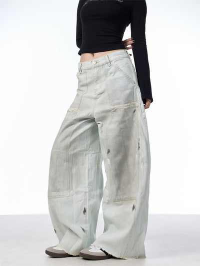 Pantalones Vaqueros Retro Sueltos Desgastados con Efecto Vintage - Image 17