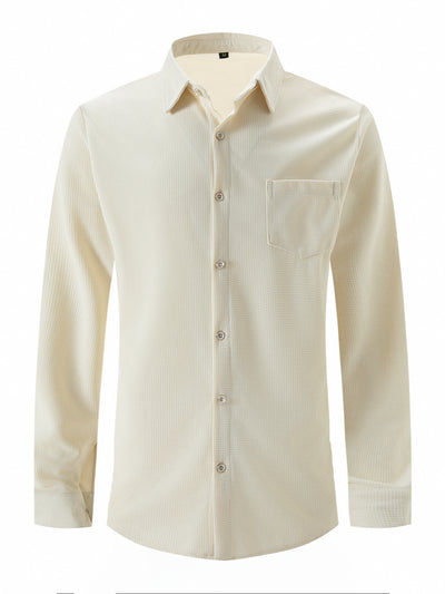 Camisa Casual de Manga Larga con Botones para Hombre - Image 11