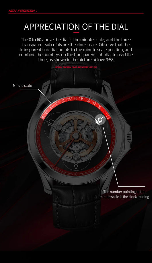 Reloj Automático para Hombre con Esfera Esqueletizada - Image 9