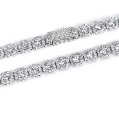 Collar de Oro Blanco 18K con Diamantes de Azúcar de Roca - Image 14