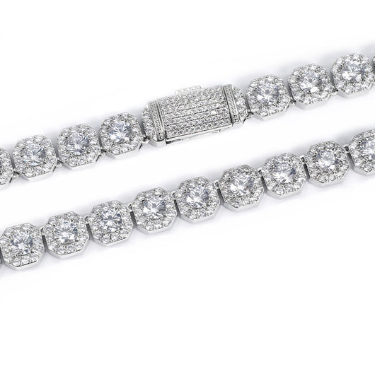 Collar de Oro Blanco 18K con Diamantes de Azúcar de Roca - Image 14