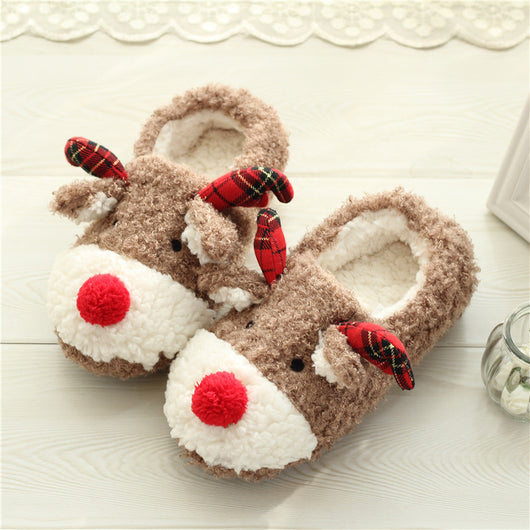 Pantuflas de Algodón para Mujer con Diseño de Venado - Otoño e Invierno - Image 10