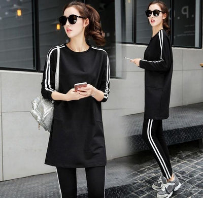 Conjunto Deportivo Casual Talla Grande Estilo Coreano para Mujer - Image 7