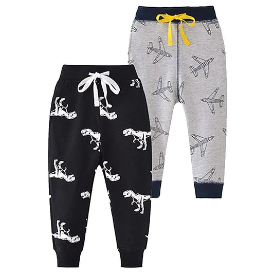 Conjunto de Pantalón Infantil con Estampado de Dibujos Animados en Algodón