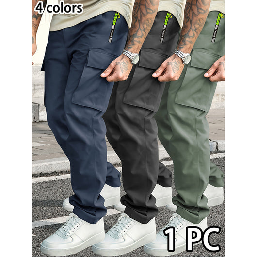 Pantalones de Trabajo Casual Hombre Corte Relajado con Bolsillos Amplios - Image 10