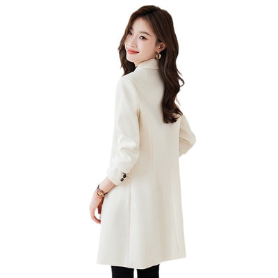 Abrigo Trench Coat Midi Negro para Mujer - Image 5