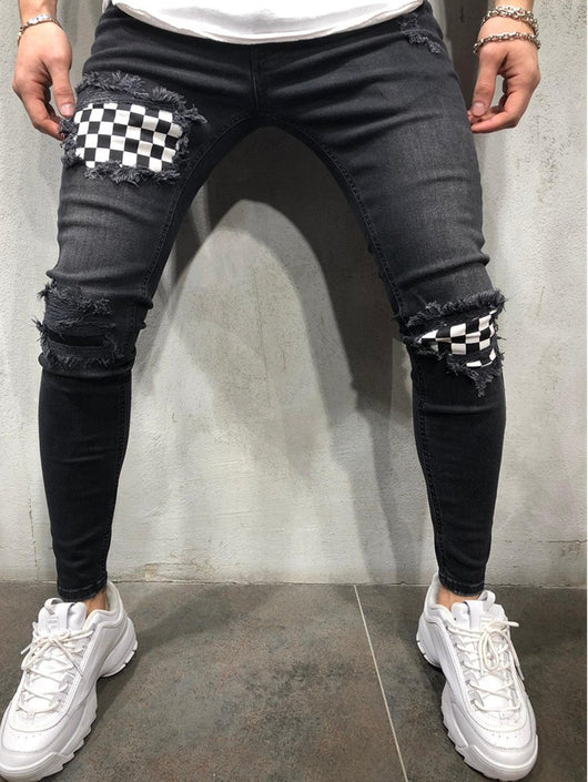 Pantalones Slim Fit Rotos Estilo Hip-Hop Europeo y Americano - Image 7