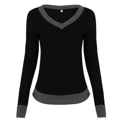 Camiseta Manga Larga Escote V Combinada - Comodidad y Estilo - Image 5