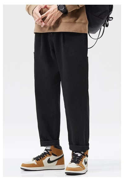 Pantalones de Trabajo Clásicos de Cintura Media Corte Recto - Image 12