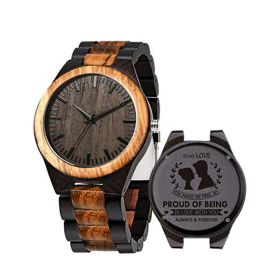 Reloj de Cuarzo con Esfera Grande en Madera para Hombre y Mujer - Image 8