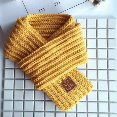 Bufanda Infantil Tejida de Invierno en Colores Sólidos - Image 16