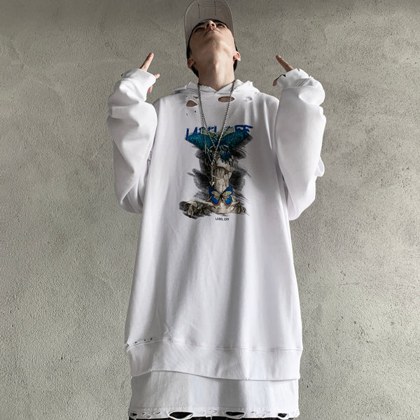 Sudadera con Capucha Skeleton Butterfly - Diseño de Moda Urbana