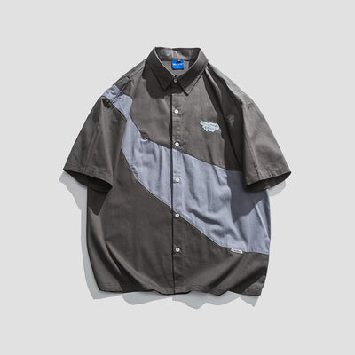 Camisa Retro Japonesa Casual de Manga Corta - Image 10