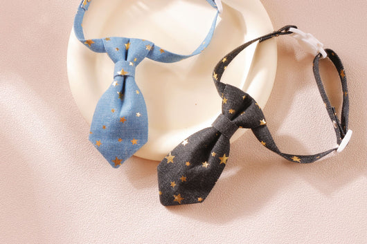 Collar Diseñador para Perros Pequeños y Medianos con Corbata Estrella Dorada Ajustable - Image 14
