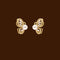 Aretes Clip Mariposa Perla con Diseño Temperamento