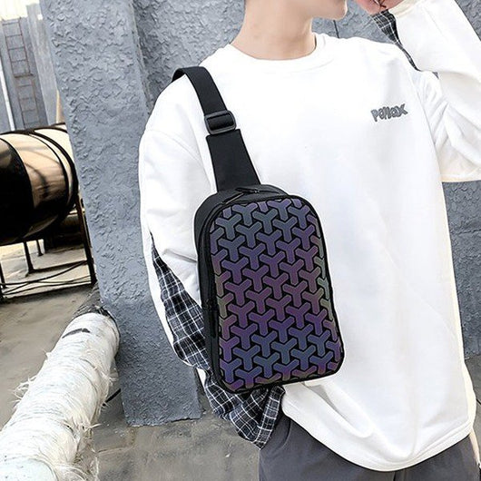 Bolsa Geométrica Luminosa - Bandolera y Mochila de Pecho - Image 8