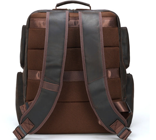 Mochila de Cuero Genuino para Viajes y Trabajo - Capacidad Grande 17 Pulgadas - Image 4
