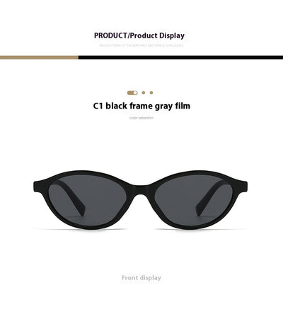 Retro fashion small frame sunglasses with translucent brown frames and yellow oval lenses, viewed from an angle. - Image 22