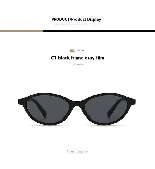 Retro fashion small frame sunglasses with translucent brown frames and yellow oval lenses, viewed from an angle. - Image 22