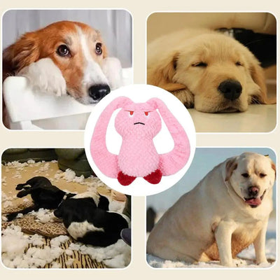 Juguete de Dentición para Perros Conejo Chirriante Peluche Masticable Portátil - Image 16