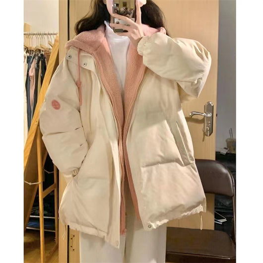 Abrigo Acolchado Doble Tela con Capucha para Mujer - Chaqueta Térmica Gruesa - Image 14