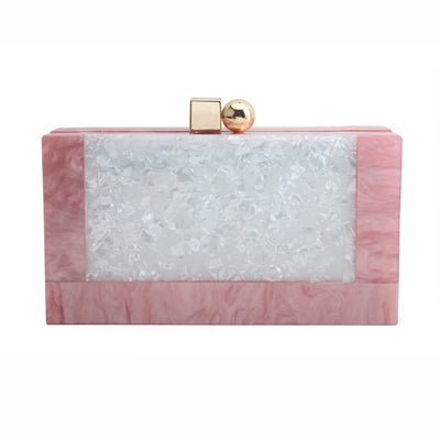 Bolso Vintage de Patchwork Acrílico Blanco Perlado - Image 11