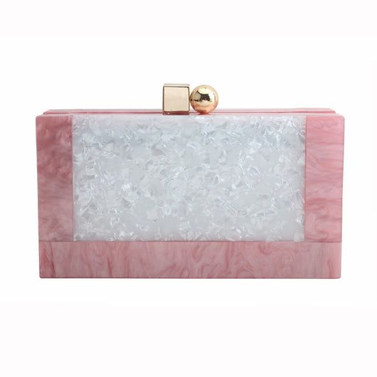 Bolso Vintage de Patchwork Acrílico Blanco Perlado - Image 11