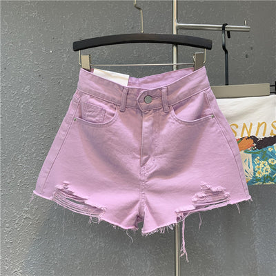 Pantalones Denim Anchos con Rotos y Orilla Cruda - Image 11