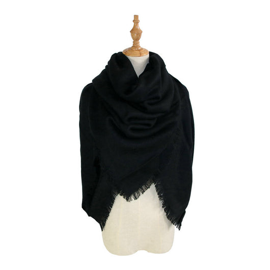 Bufanda Oversized de Falso Cachemira - Diseño Liso y Versátil - Image 20