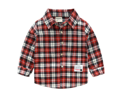 Camisa Escocesa Infantil de Manga Larga - Diseño Clásico y Cómodo - Image 15