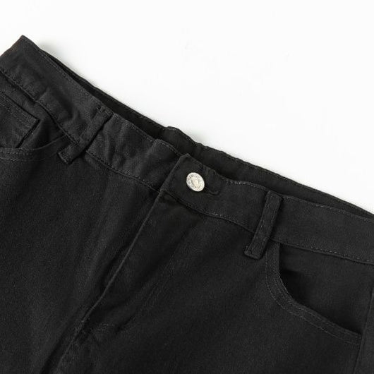 Pantalón Cigarette Retro Cintura Alta Crop Stretch Denim - Image 3
