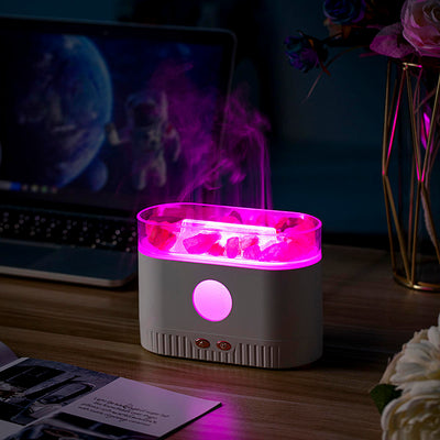 Difusor de Aroma con Luz LED RGB y Piedra de Sal Flame - Image 4