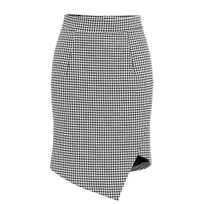 Falda Houndstooth con Diseño Irregular para Mujer - Image 11