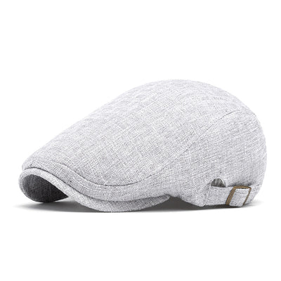 Boina Retro de Algodón y Lino para Hombre con Visera - Image 8