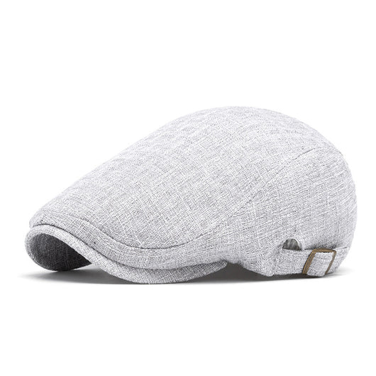 Boina Retro de Algodón y Lino para Hombre con Visera - Image 8