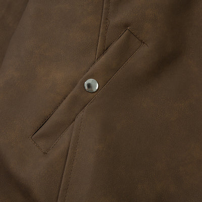 Chaqueta de Cuero Suelta con Bordado Gótico - Image 4