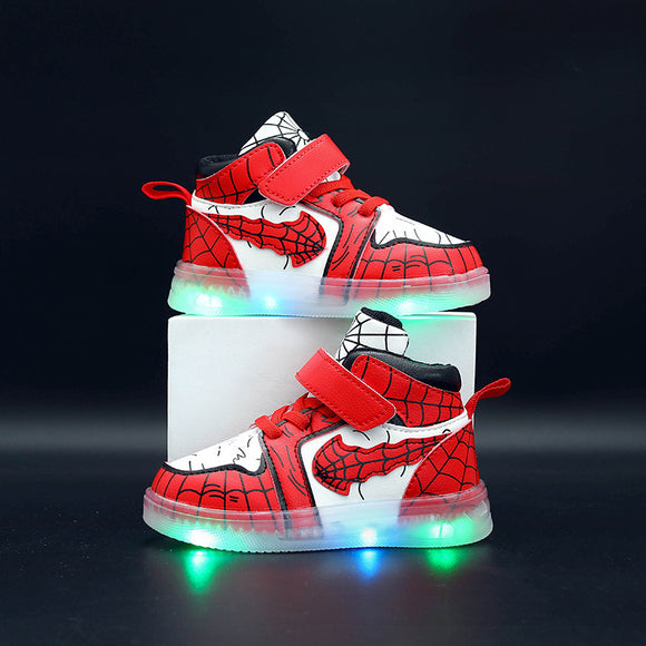 Tenis LED Deportivos de Cuero para Niños con Luces Integradas