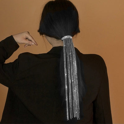 Pasador Geométrico con Cadena Retro de Temperamento para Cabello