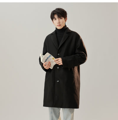 Abrigo de Lana Estilo Coreano Cuello Solapa Elegante - Image 13