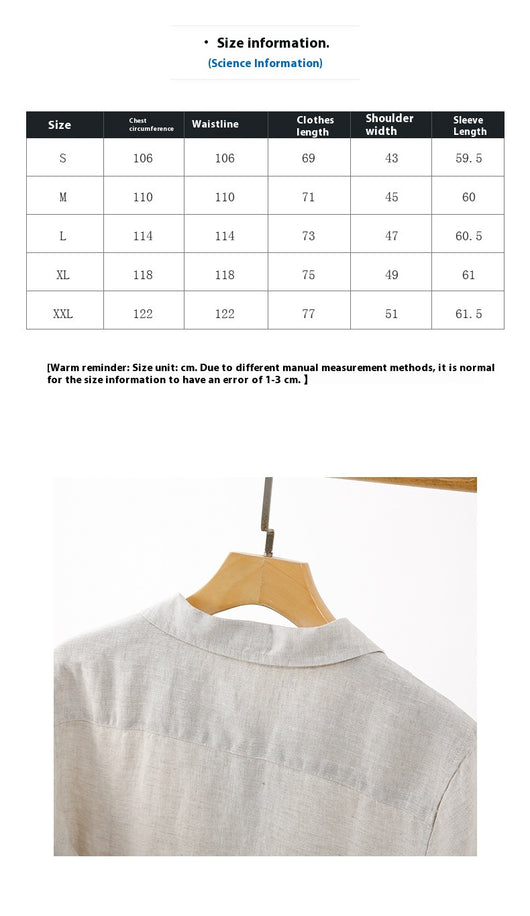 Camisa de Lino para Hombre Primavera Verano - Image 10