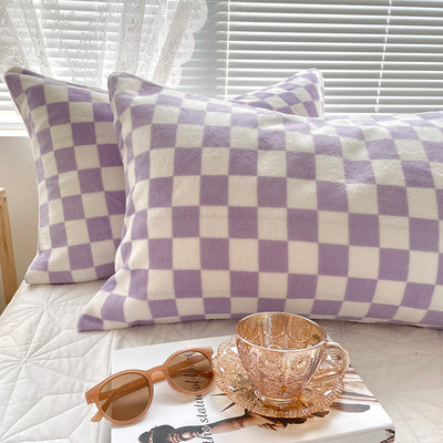 Par de Fundas de Almohada Franela Escocesa Coral Suave - Image 8