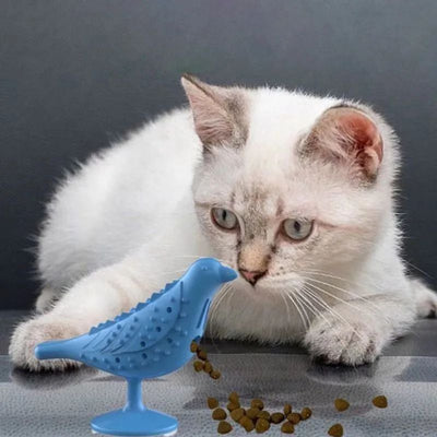 Juguete Interactivo para Gatos con Forma de Pájaro - Dispensador de Premios y Masticable - Image 4
